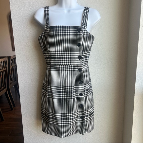 Divided Dresses & Skirts - H&M Divided black white plaid pinafore dress
